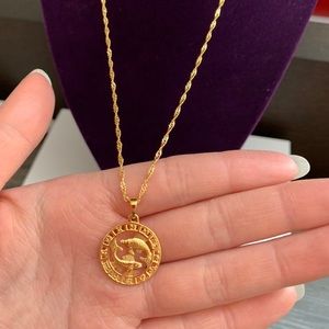 Pieces Zodiac Sign 18K GF Necklace